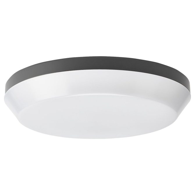 IKEA Osvalla 11" LED Ceiling Lamp Wireless Dimmable Gray 3 Tone Light 304.759.16