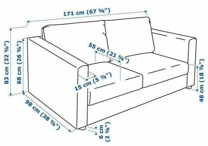 IKEA VIMLE Loveseat Sleeper 2-Seat Section COVER 804.338.01 Gunnared Medium Gray