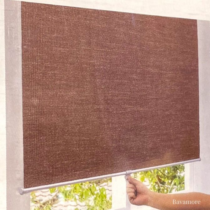 IKEA BLEKING Roller Blind Shade Cordless 23 x 76 3/4" Red Brown 704.598.82