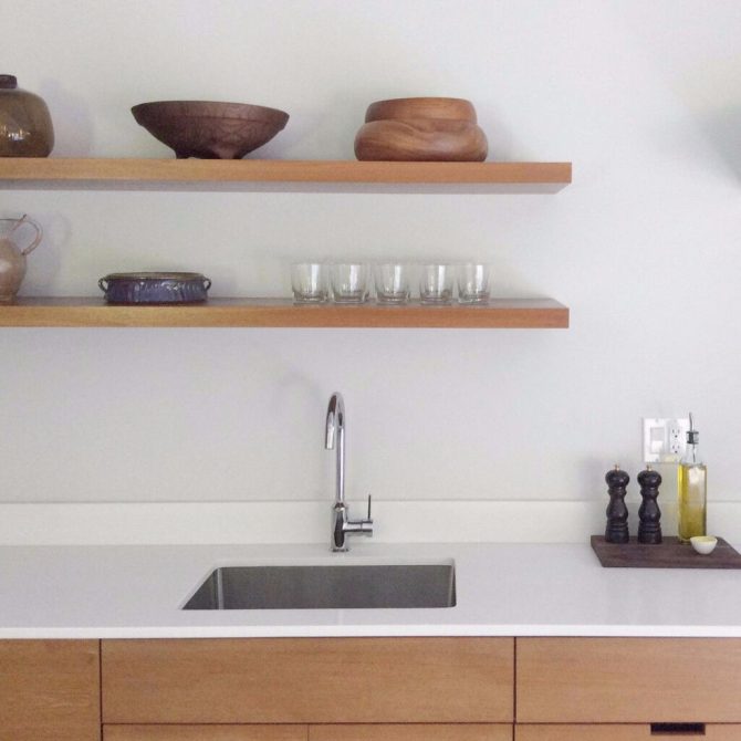 Teak Floating Shelf